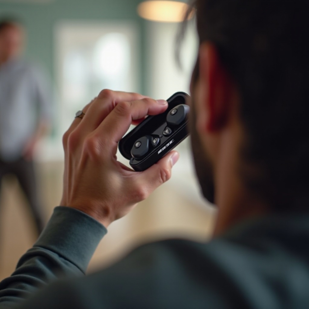 connecting the bose quietcomfort ultra earbuds with a plug in