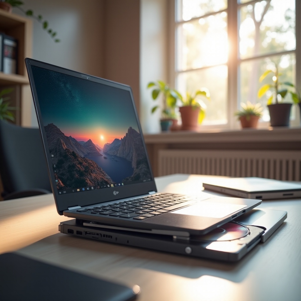 Laptop mit DVD-Laufwerk und Touchscreen