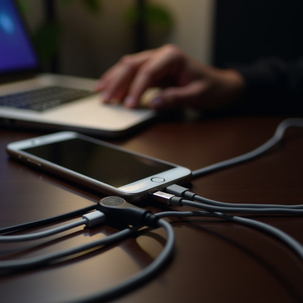 copia de seguridad en PC con puerto de carga de iPhone roto