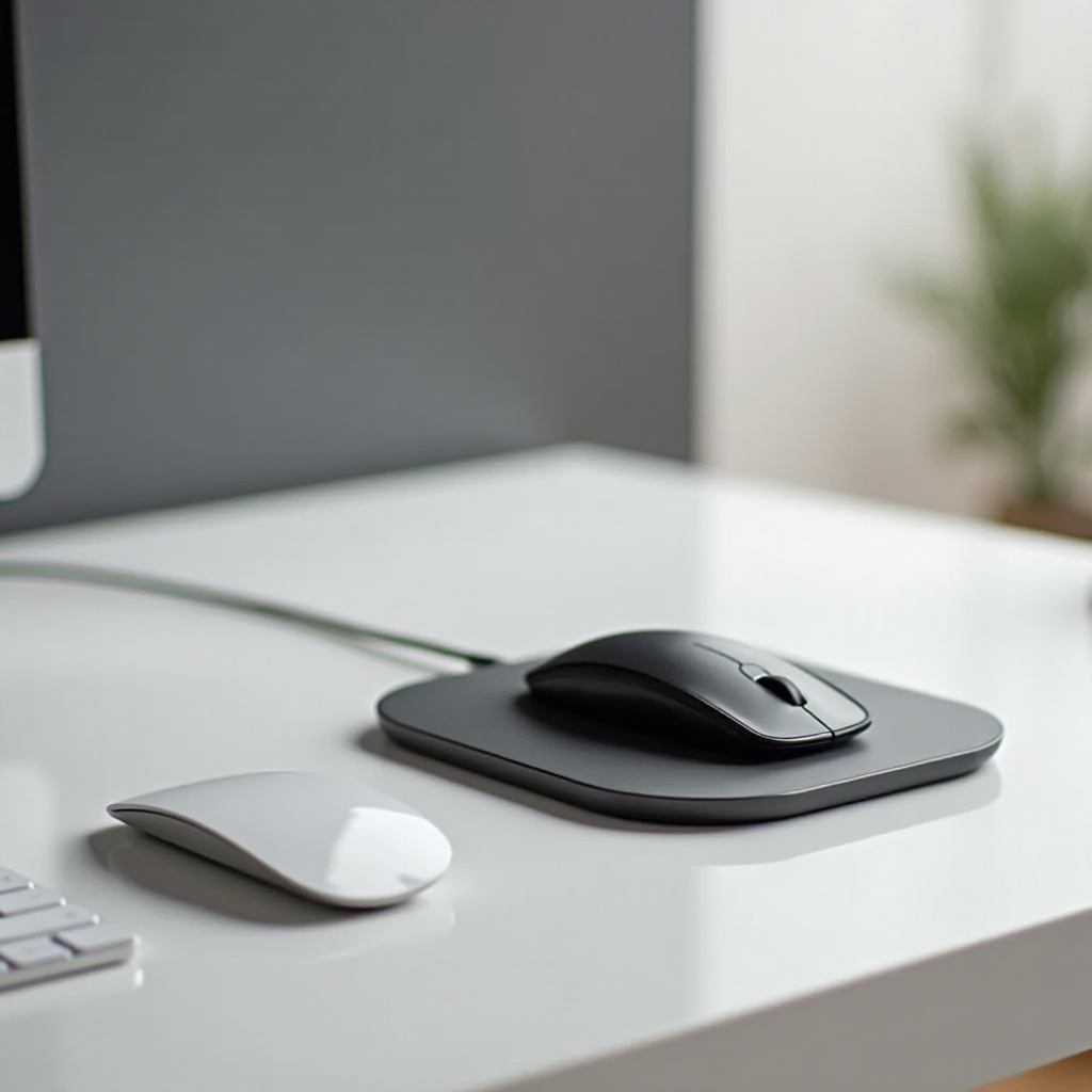 wireless mouse with charging pad