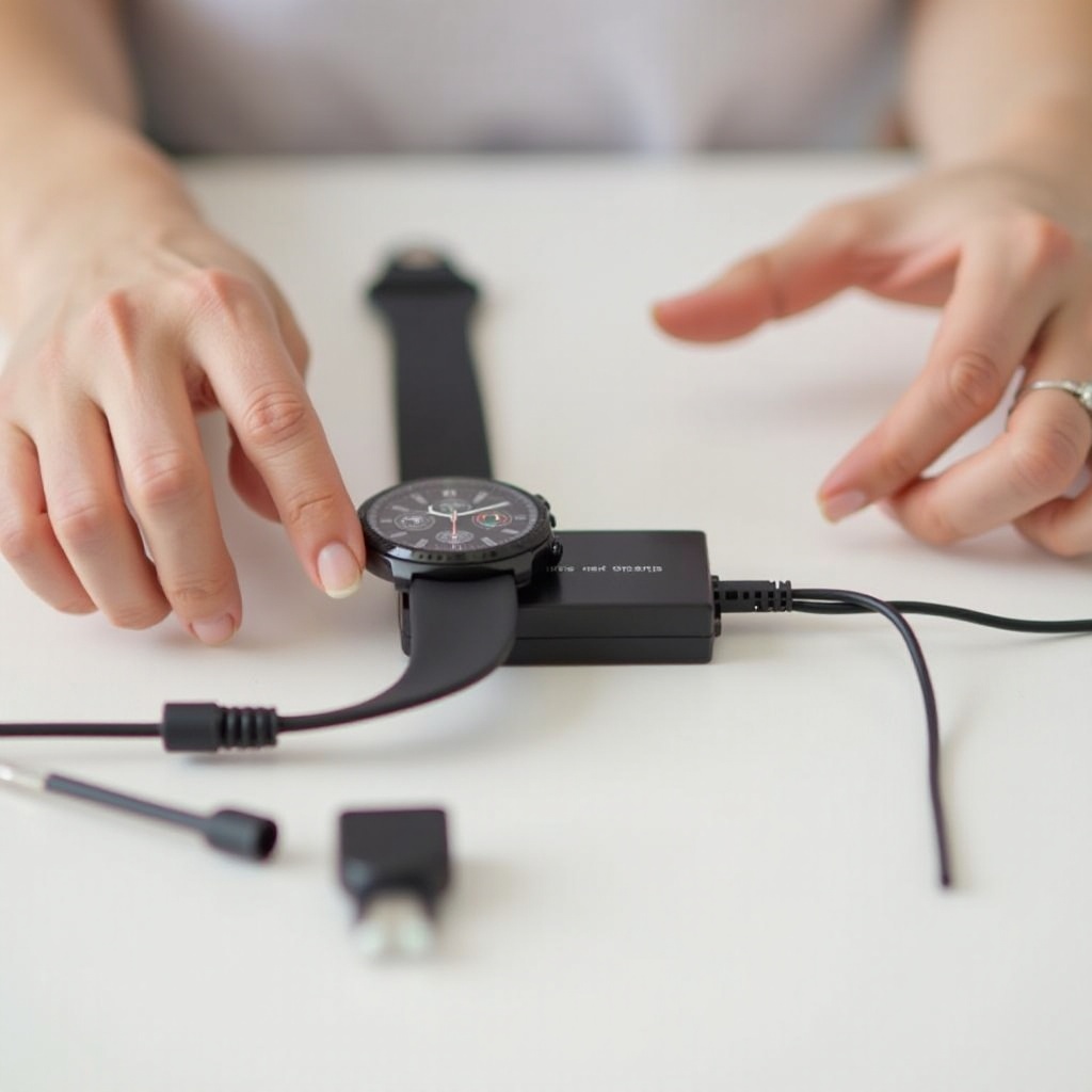 how to connect charger to smart watch