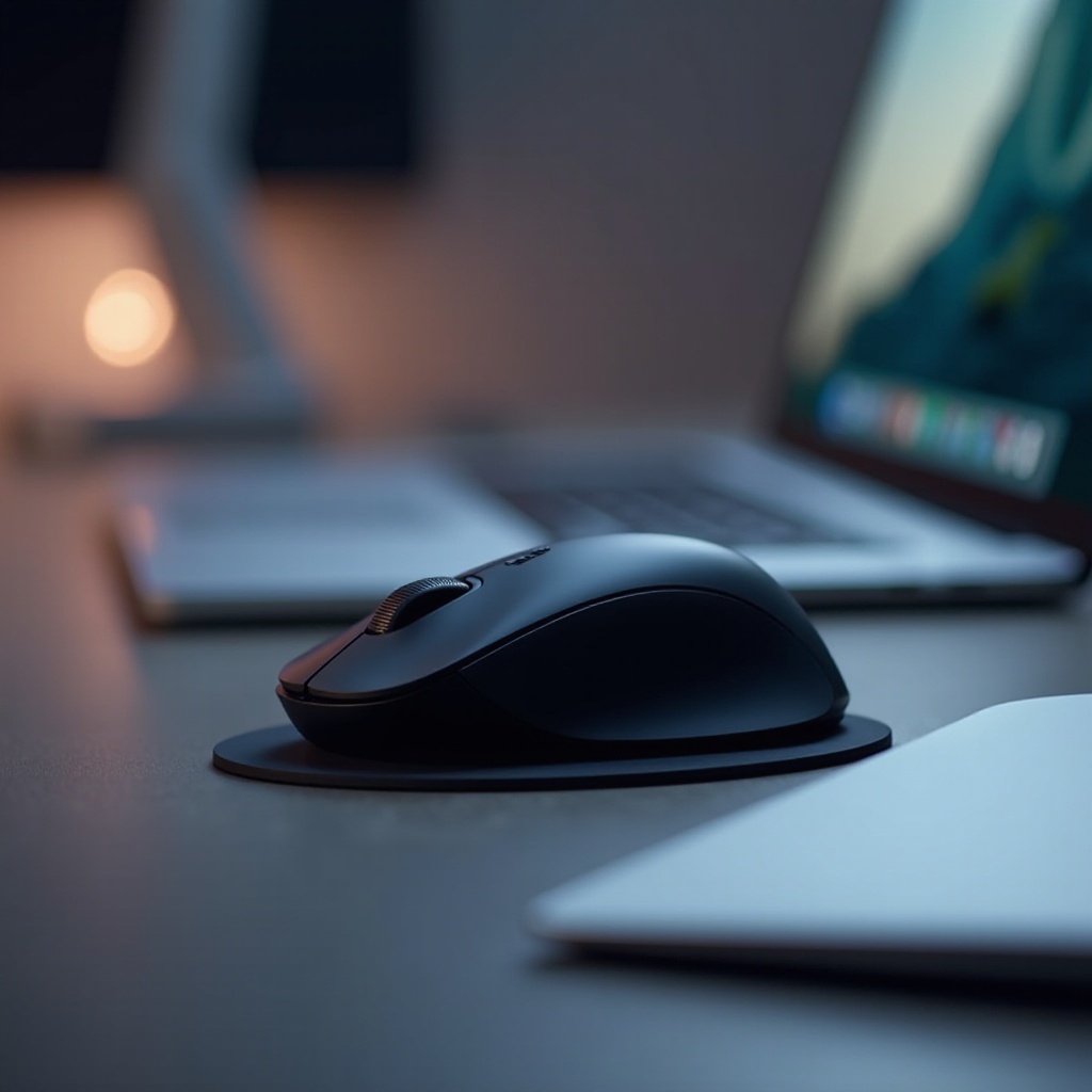 langaton hiiri latausalustalla