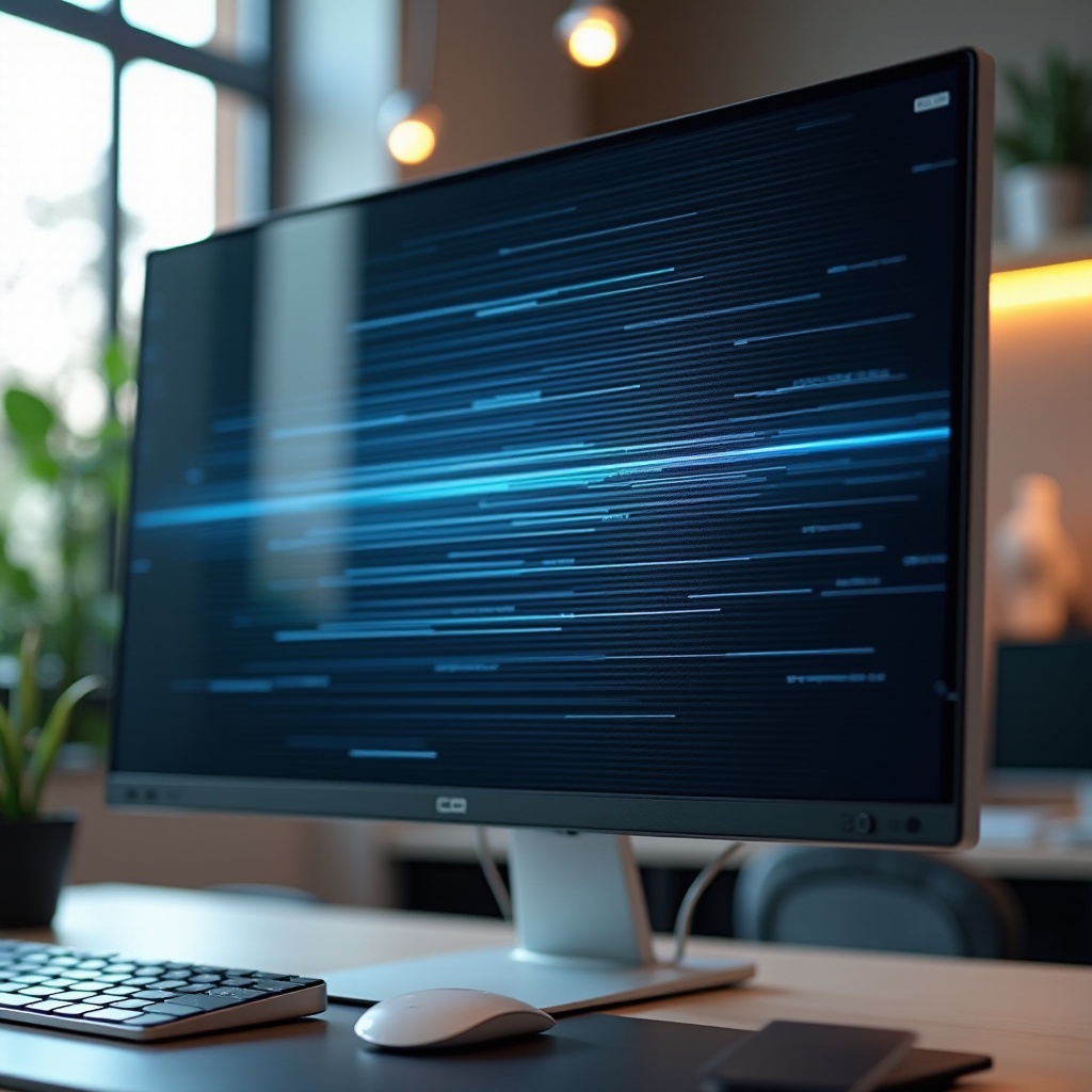 líneas horizontales en monitor LCD