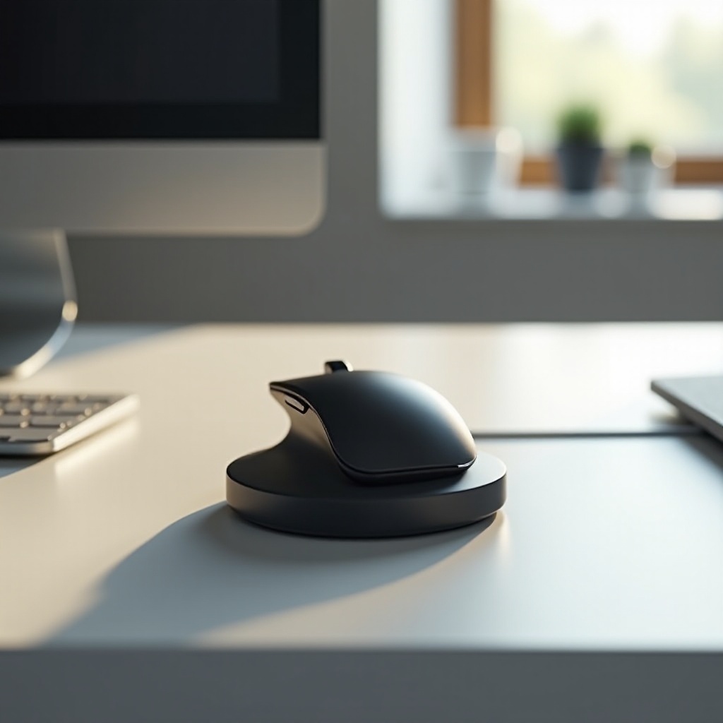 mouse sem fio com base de carregamento