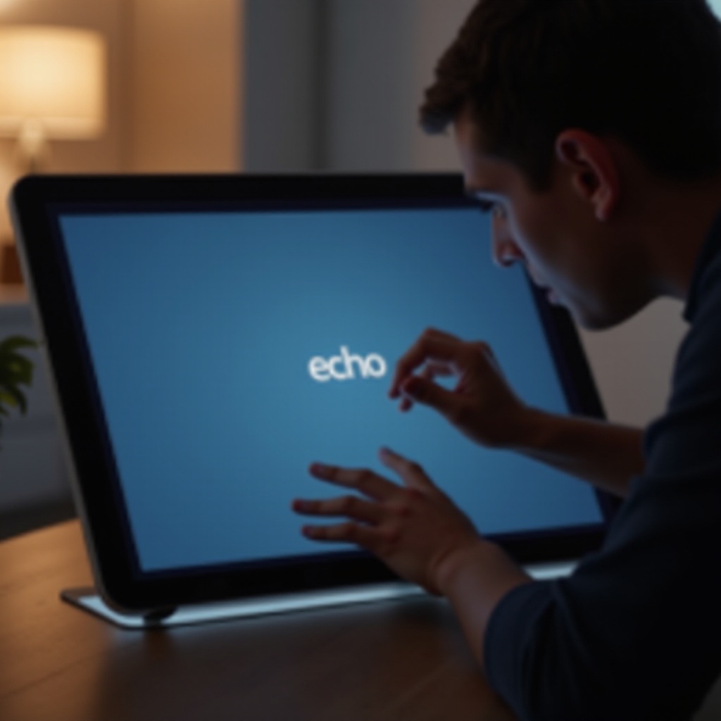 Echo Show -kosketusnäyttö ei toimi