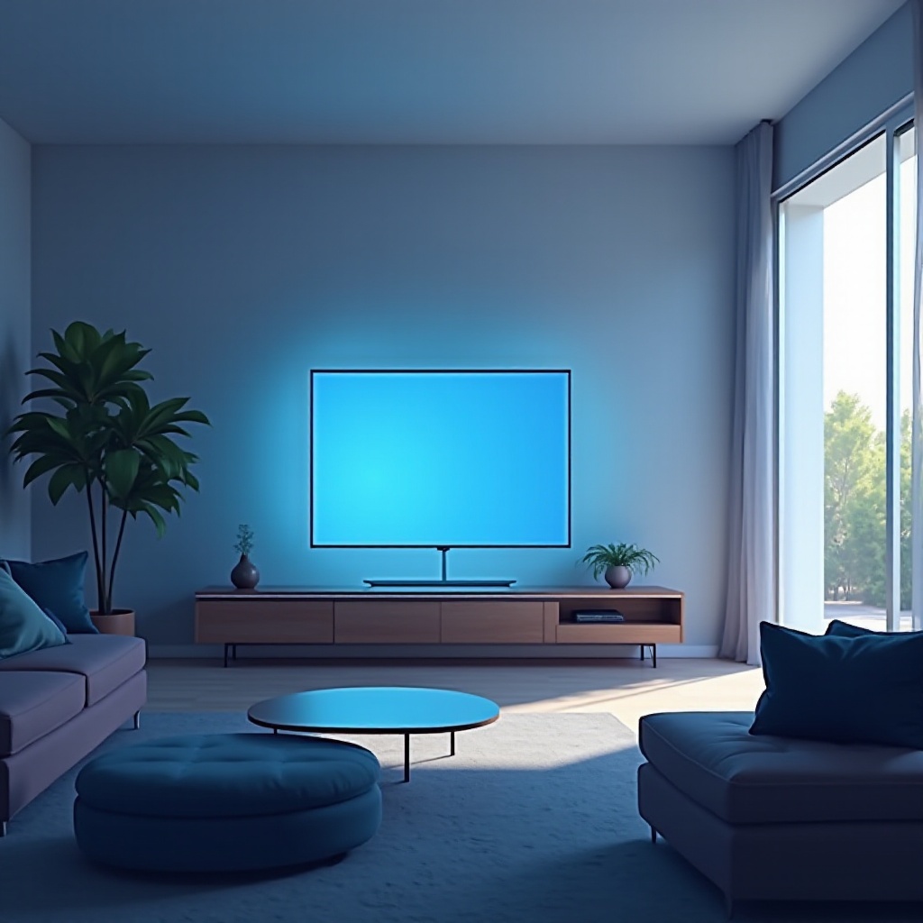 por que minha TV LG está azul